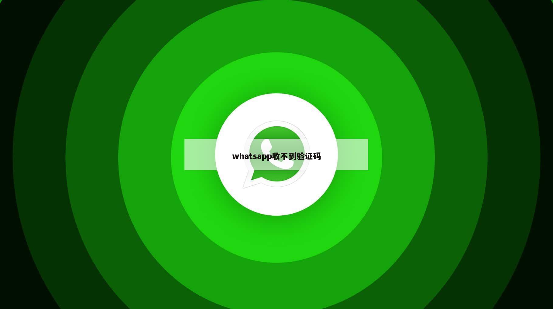 whatsapp收不到验证码